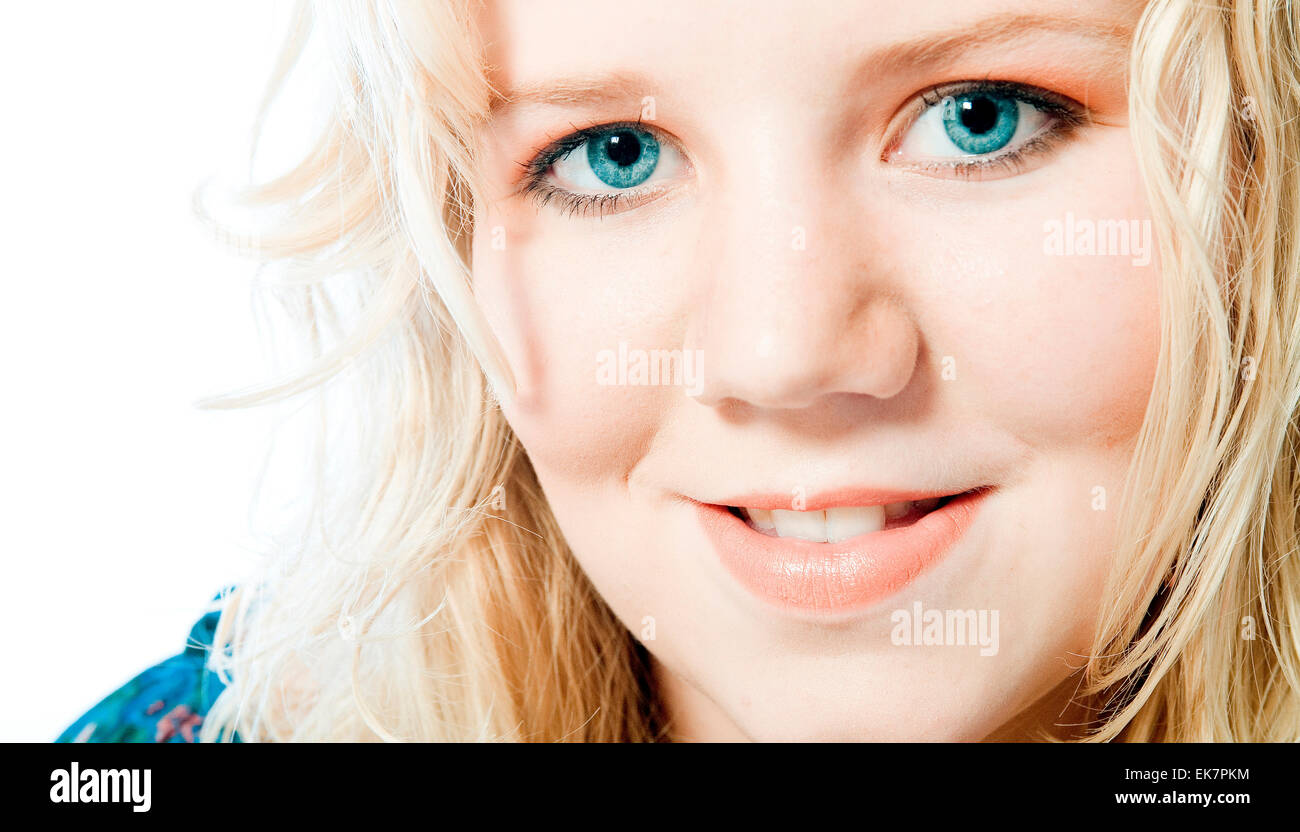 Hell blaue Augen Stockfoto