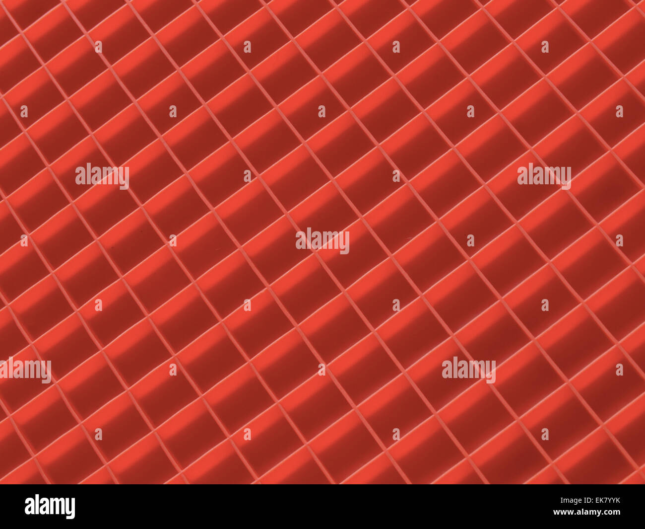 rote Quadrate Muster diagonal Stockfoto