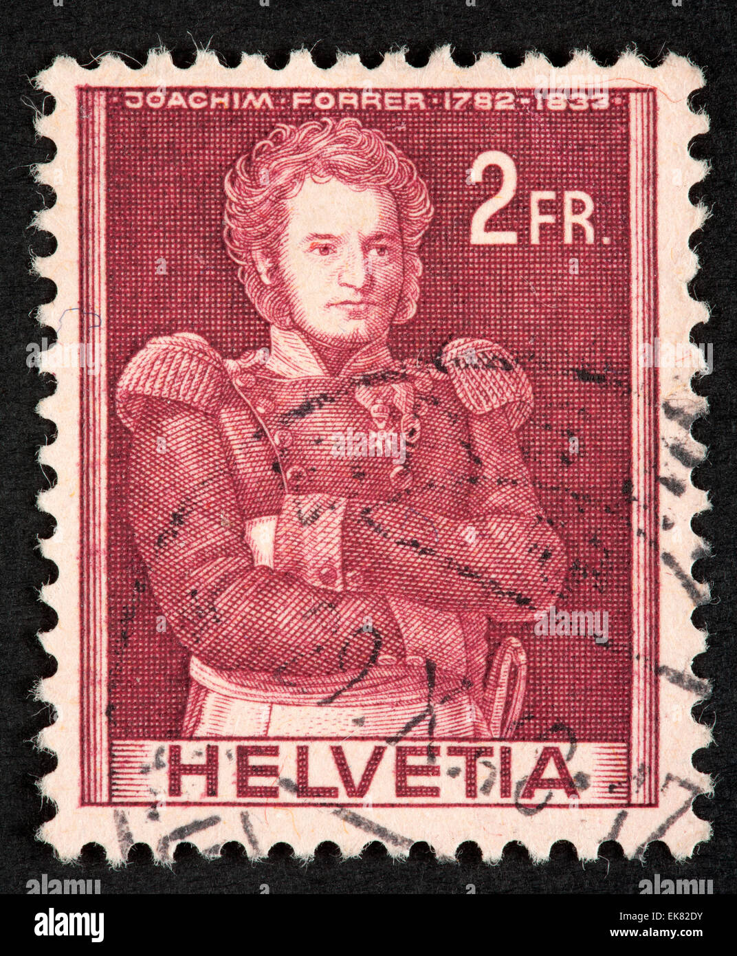 Schweizer Briefmarke Stockfoto