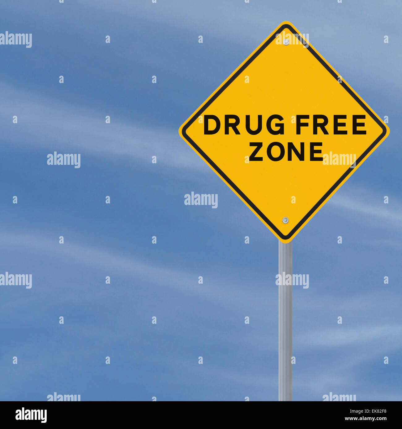 Drug Free Zone Stockfoto