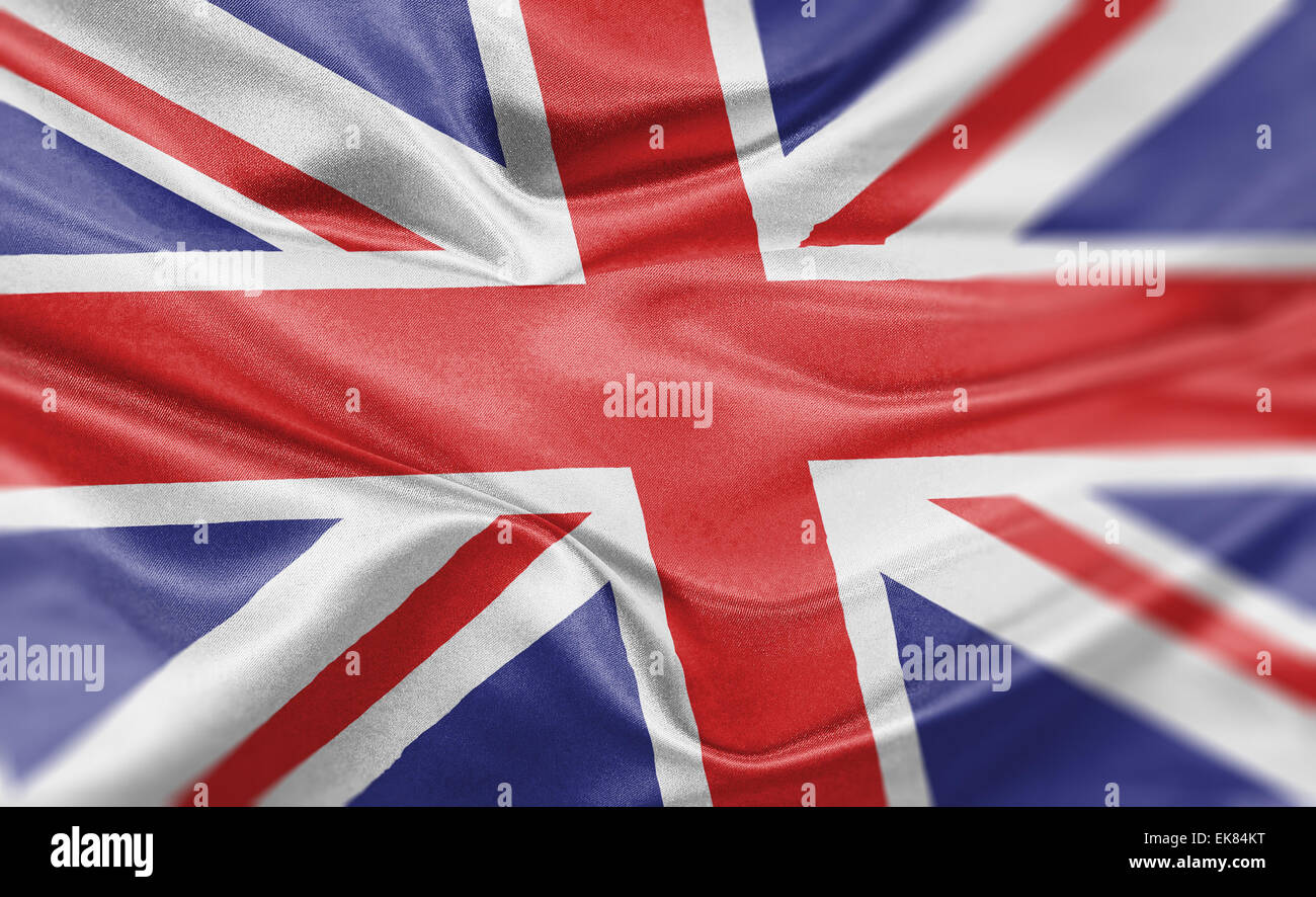 Hoher Auflösung Rendern der Nationalflagge des Vereinigten Königreichs. Stockfoto