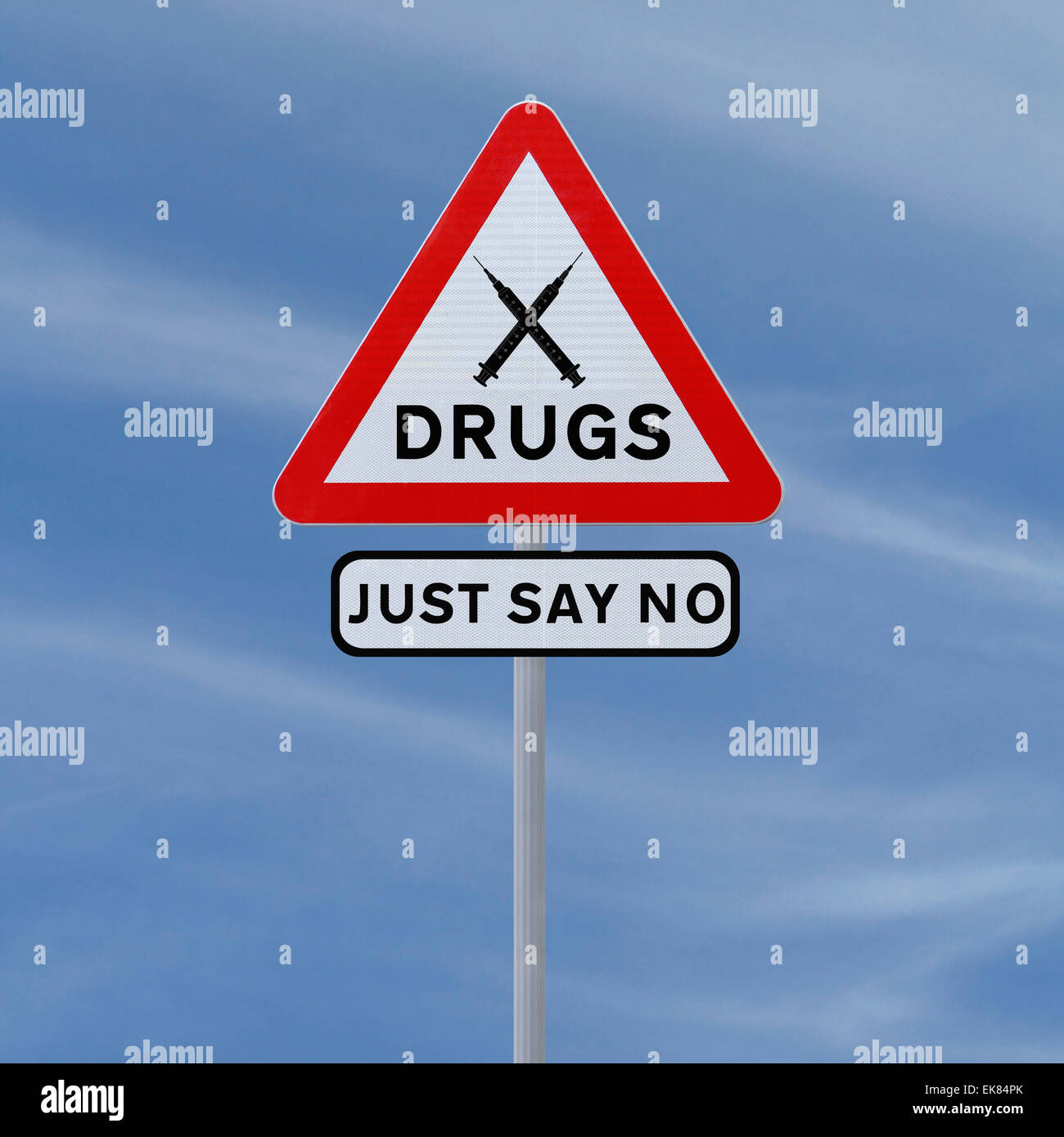 Sag Nein zu Drogen Stockfoto