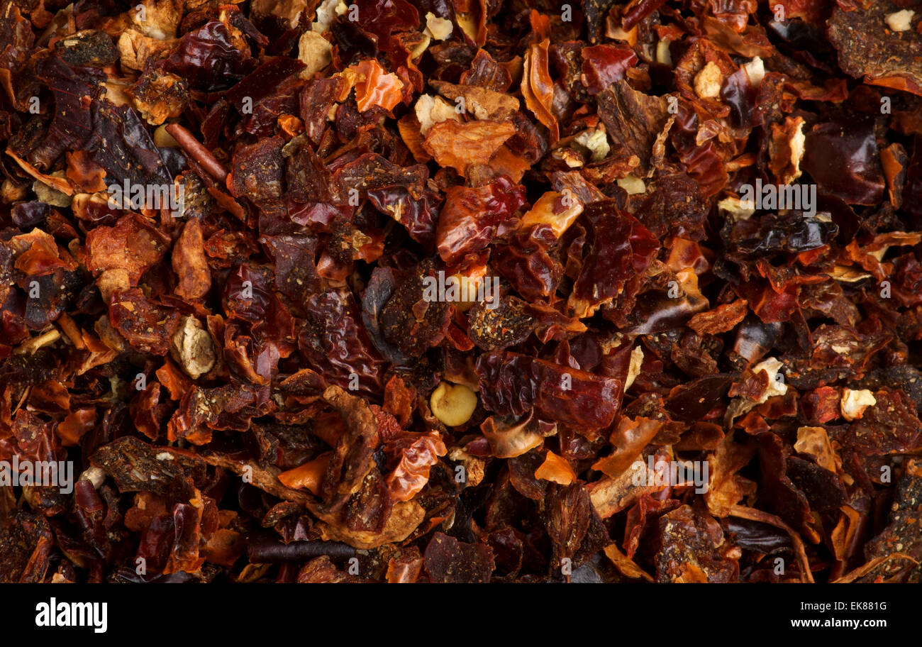 Getrocknete Paprika Hintergrund Stockfoto