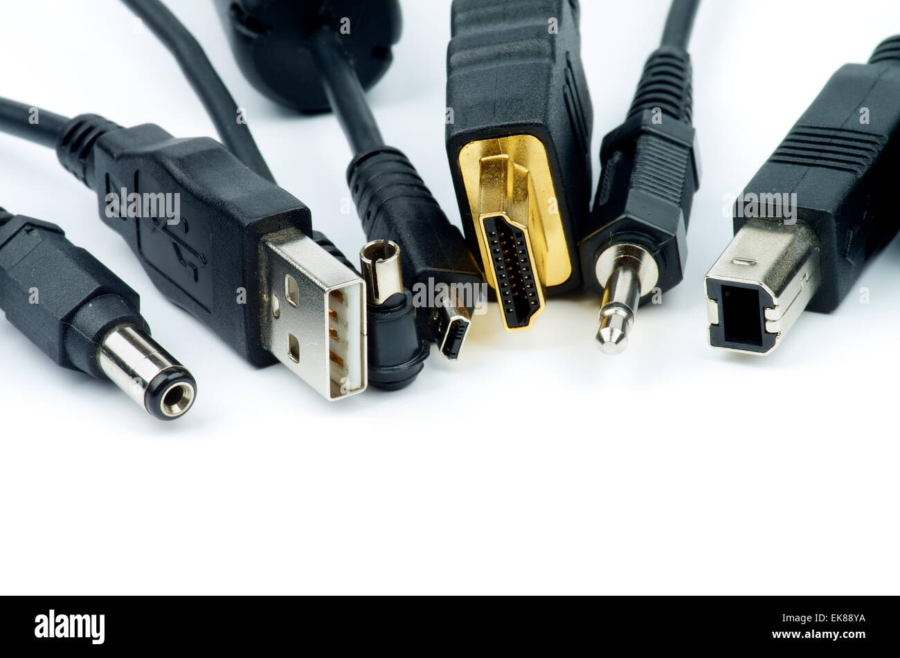 Stecker und Buchsen Stockfoto