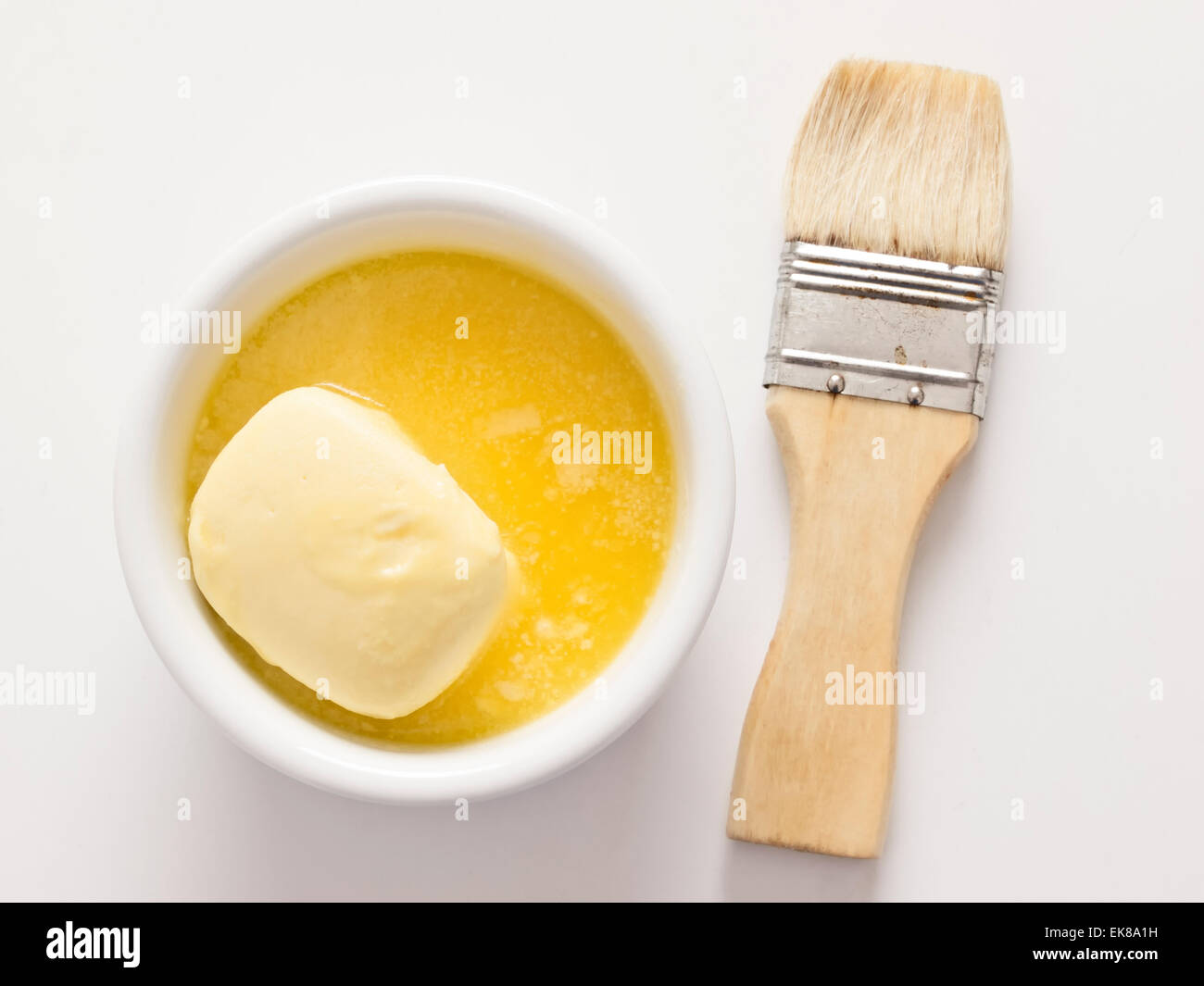 geschmolzene butter Stockfoto