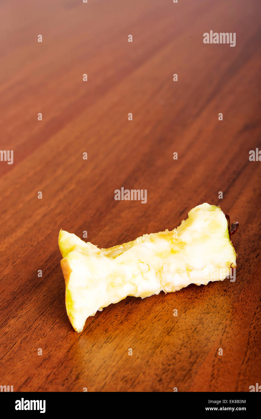 Angebissene Apfel Stockfoto