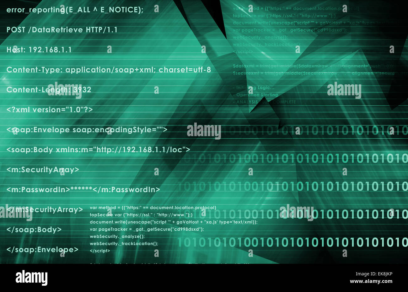 PHP HTML-Website Stockfoto