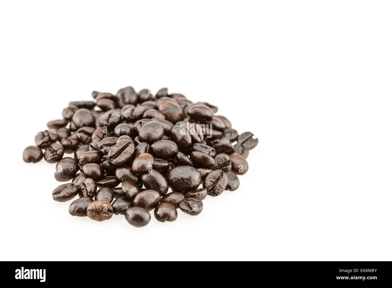 Kaffee Bohnen auf Holz Hintergrund Stockfoto