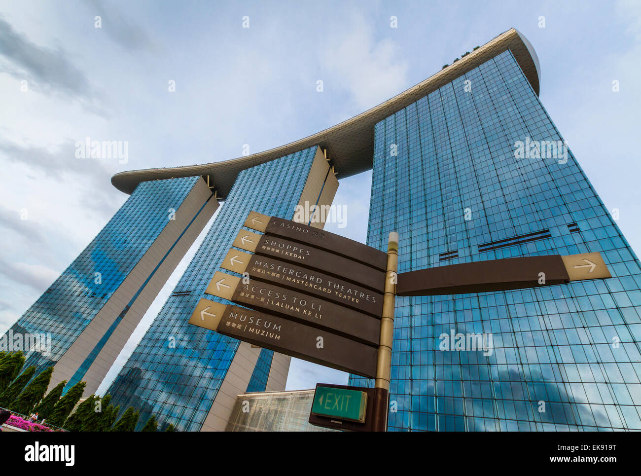Marina Bay Sands Hotel. Singapur, Asien. Stockfoto
