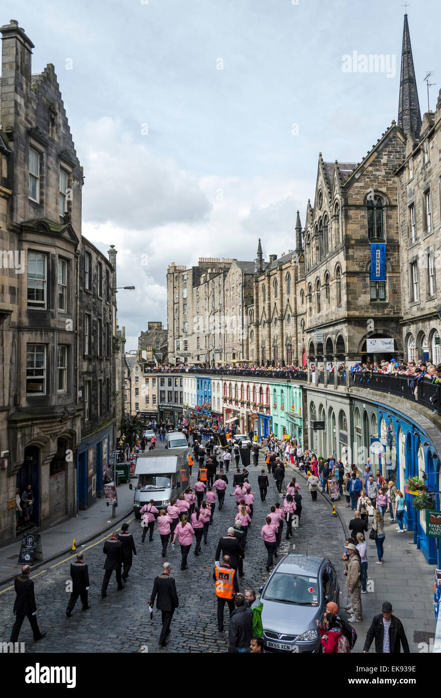 Die Orange Order-Parade in Edinburgh, Schottland. Stockfoto