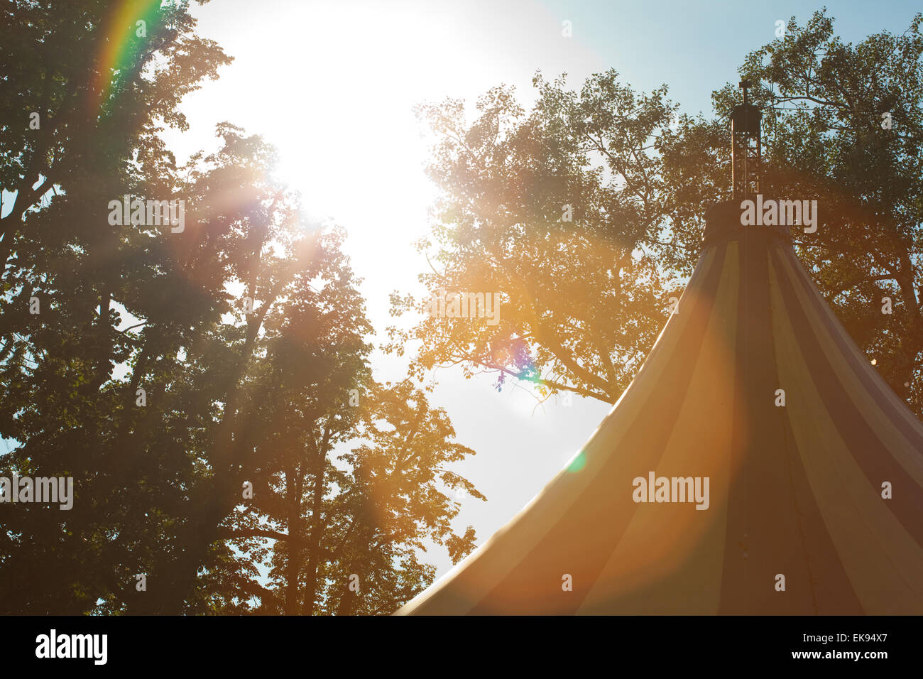 Sonne in der Kuppel des circus Stockfoto