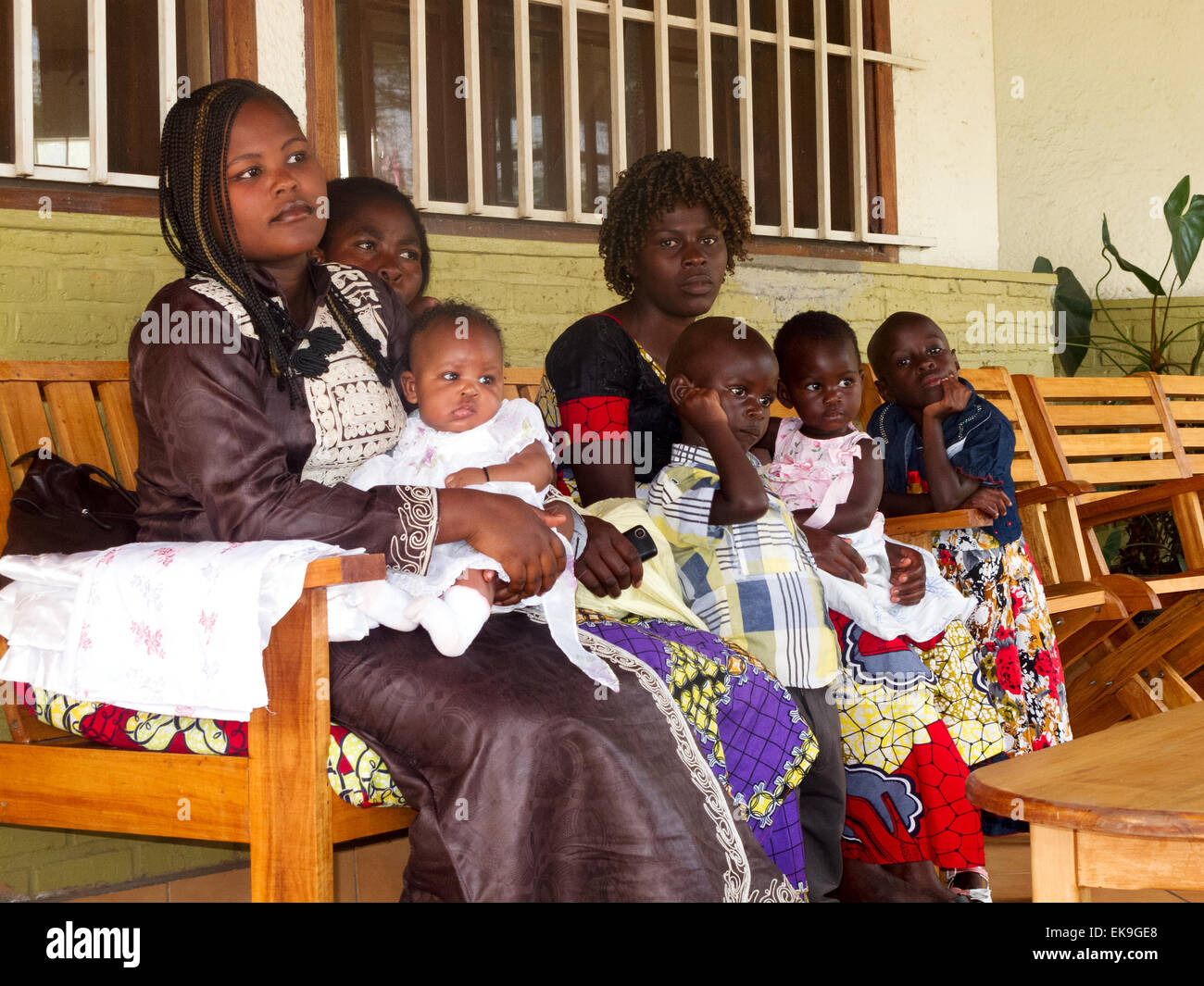 Kongolesischen Müttern und Kleinkindern, Goma, Provinz Nord-Kivu, demokratische Republik Kongo (DRK), Afrika Stockfoto