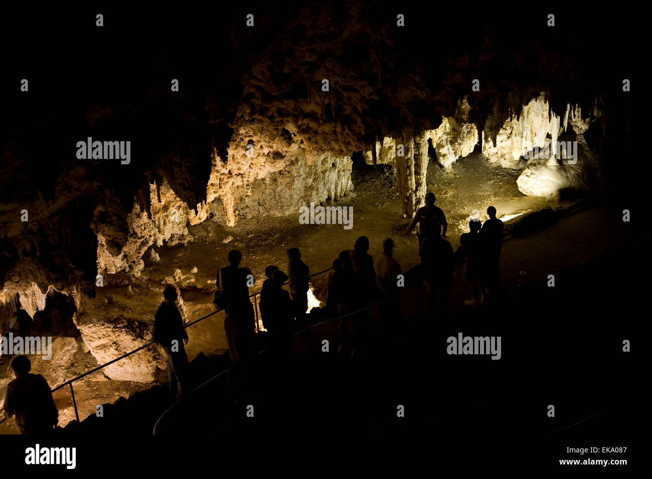 Ranger-geführte Tour in Carlsbad Caverns, New Mexico, USA Stockfoto