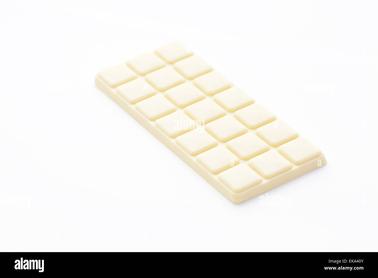 weiße Schokolade, isoliert auf weiss Stockfoto