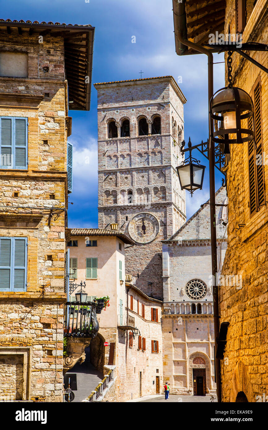 mittelalterliche Stadt in Umbrien - Assisi Stockfoto