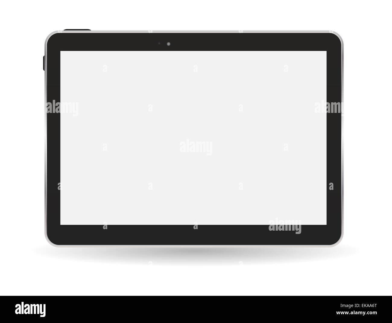 Schwarz Tablet-PC-Vektor-Illustration Stockfoto