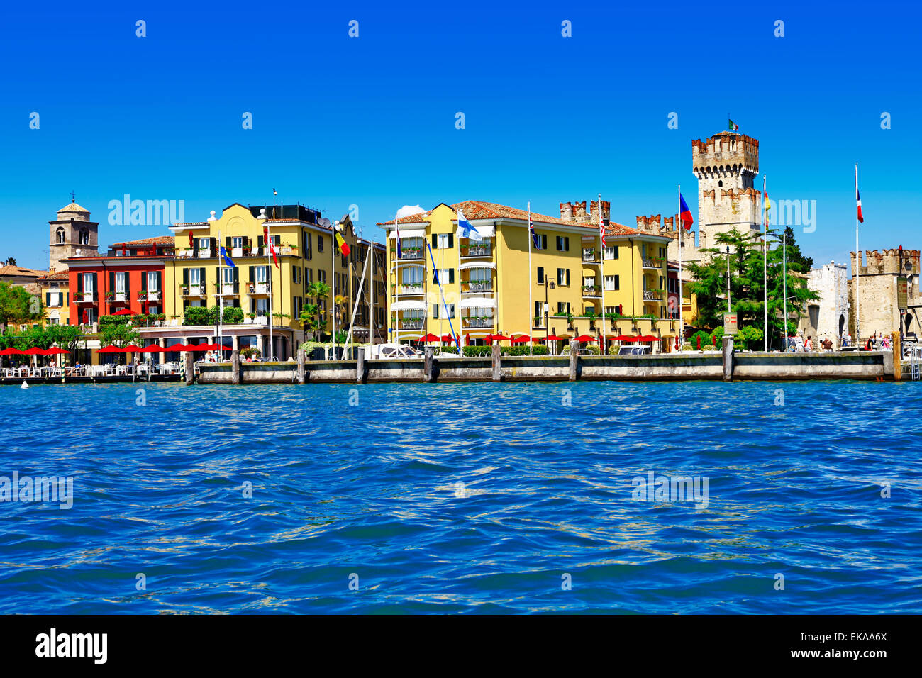 Schönen Sirmione, Gardasee, Italien Stockfoto