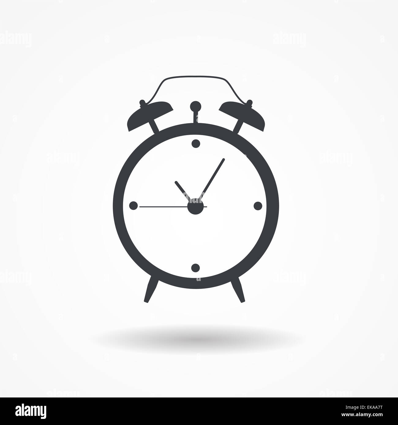 Uhr-Alarm-Symbol-Vektor-Illustration Stockfoto