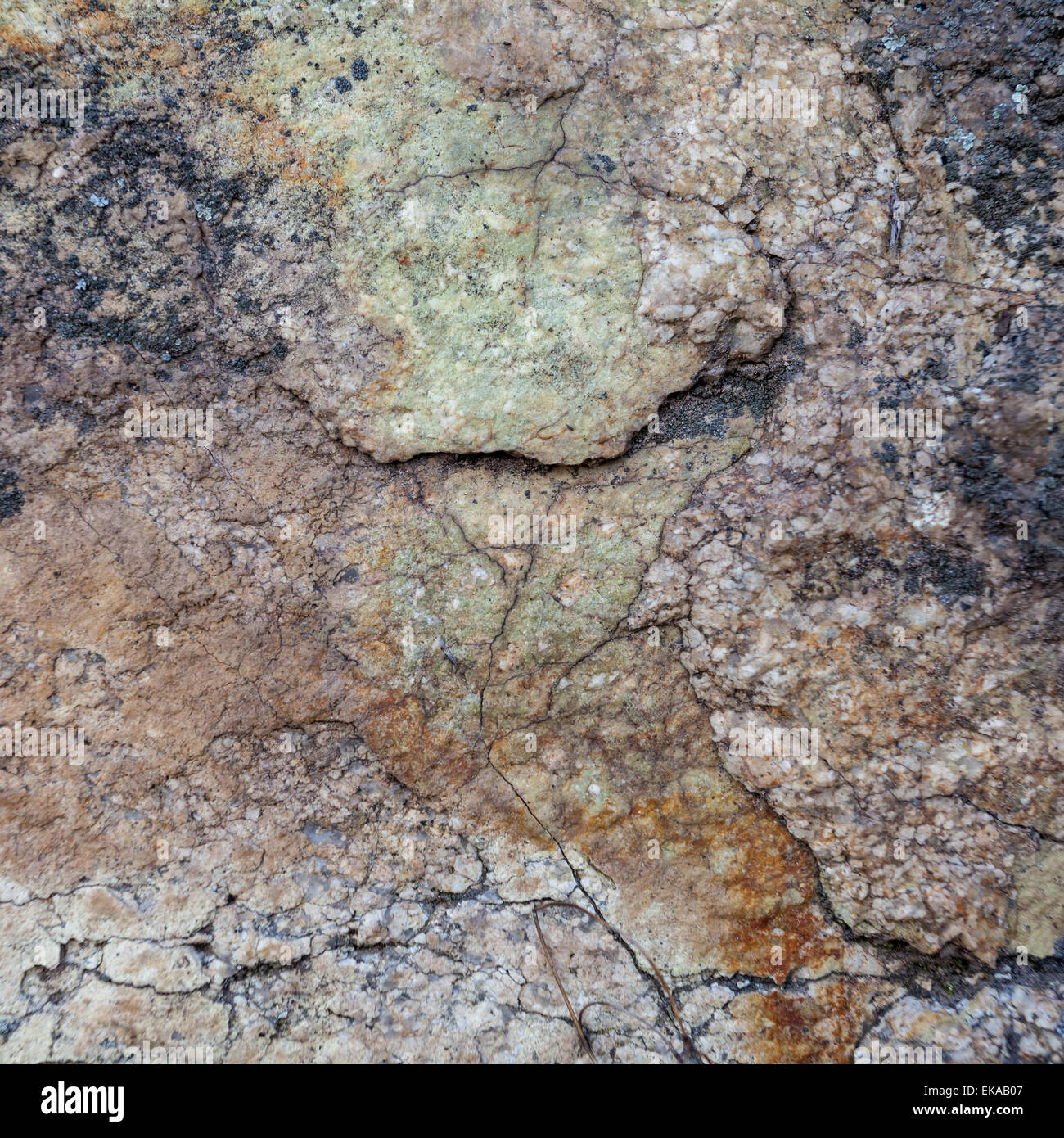 Naturgranit Steinstruktur Hintergrund. Rau und rostig. Close-up, Makro Stockfoto