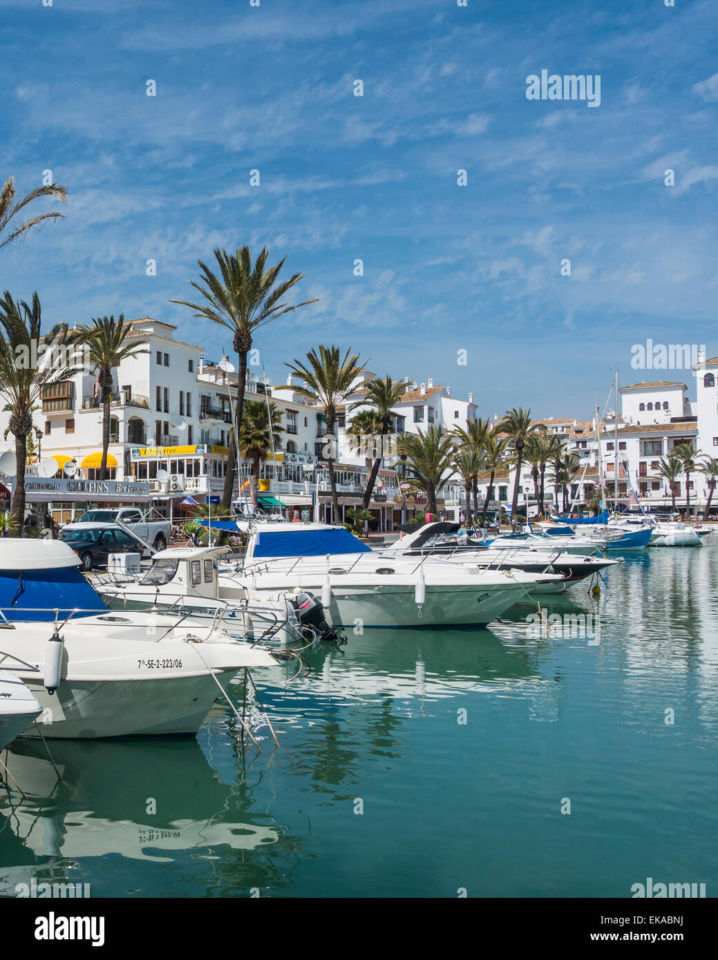 Marina Hafen Puerto De La Duquesa Spanien Stockfoto