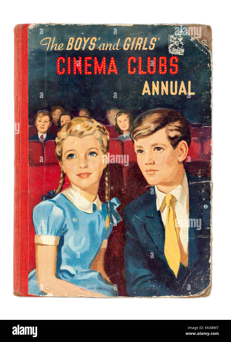 Vintage Kopie der jungen und Mädchen Kino Clubs Jahres- Stockfoto