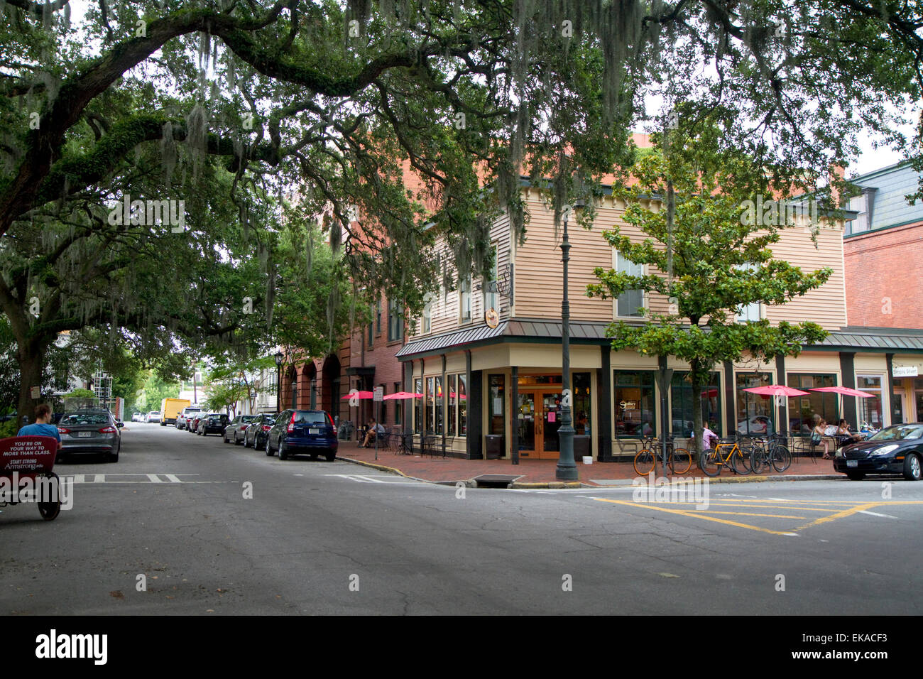 River Street in Savannah, Georgia, USA. Stockfoto