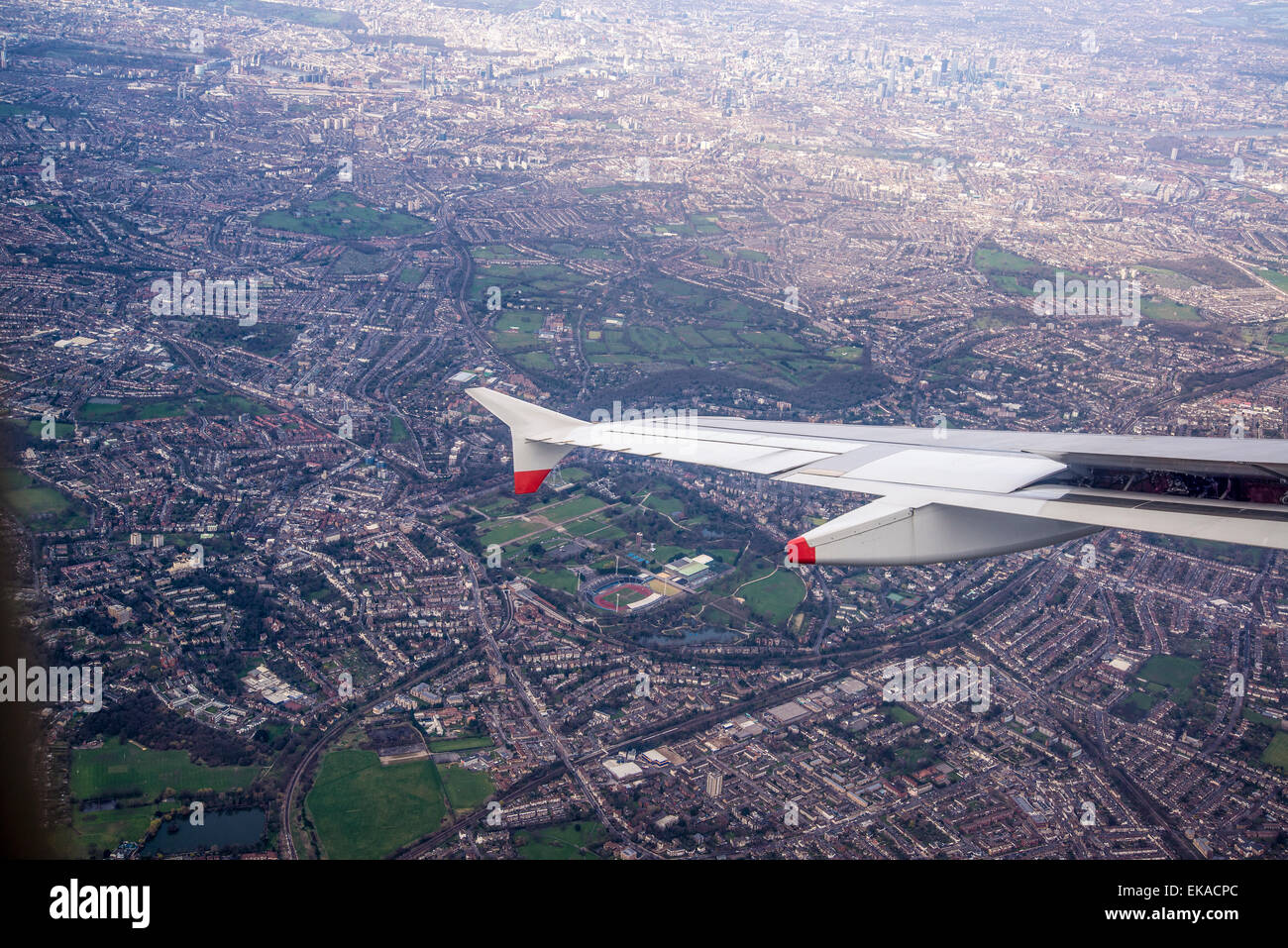 Luftaufnahme von London, England Stockfoto