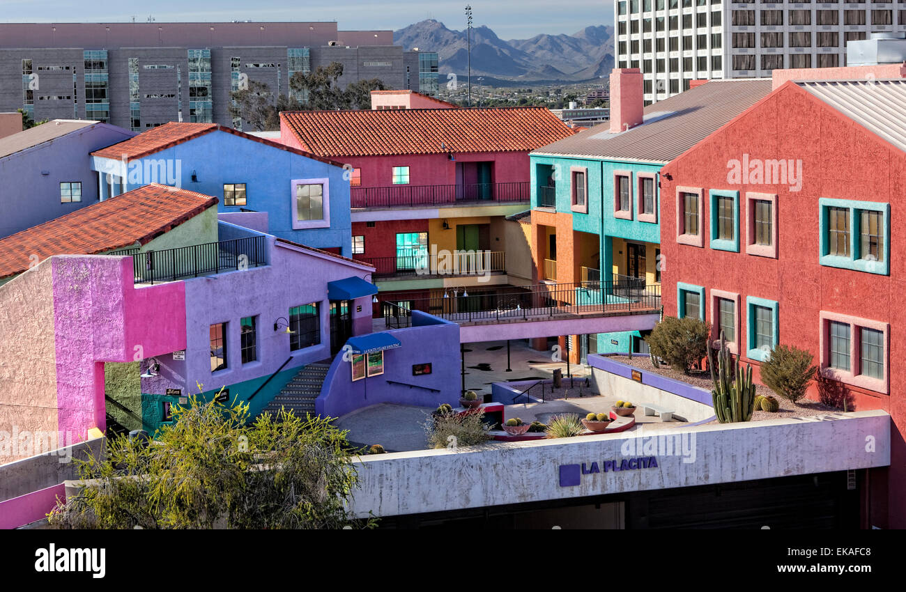 La Placita Dorf, Einkaufszentrum, Tucson, AZ Stockfoto
