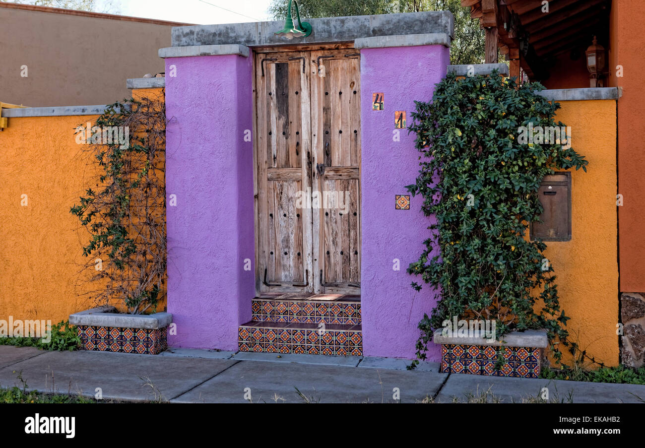 Tucson-Haus Eingang Stockfoto