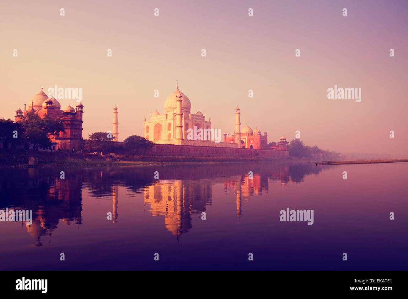Taj Mahal Indien sieben Weltwunder Konzept Stockfoto