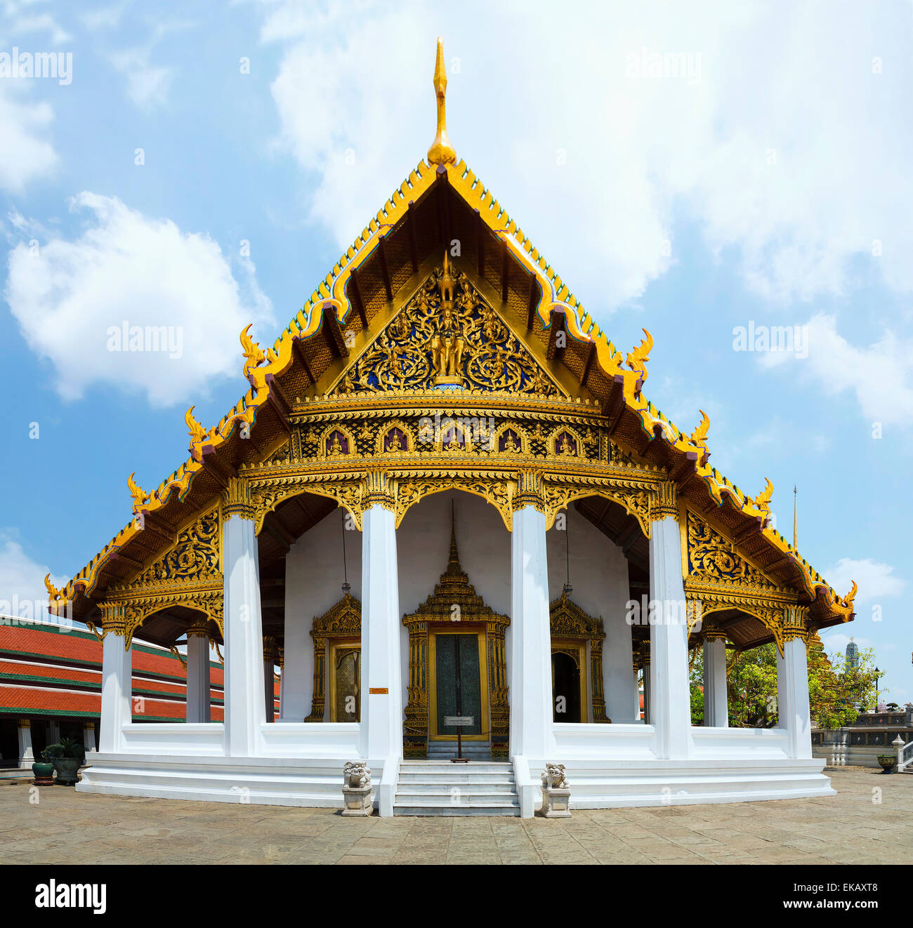 Hor Phra Monthian Dharma, Bangkok, Thailand, Asien. Die Schrift-Bibliothek befindet sich im Erdgeschoss des Grand Palace Stockfoto