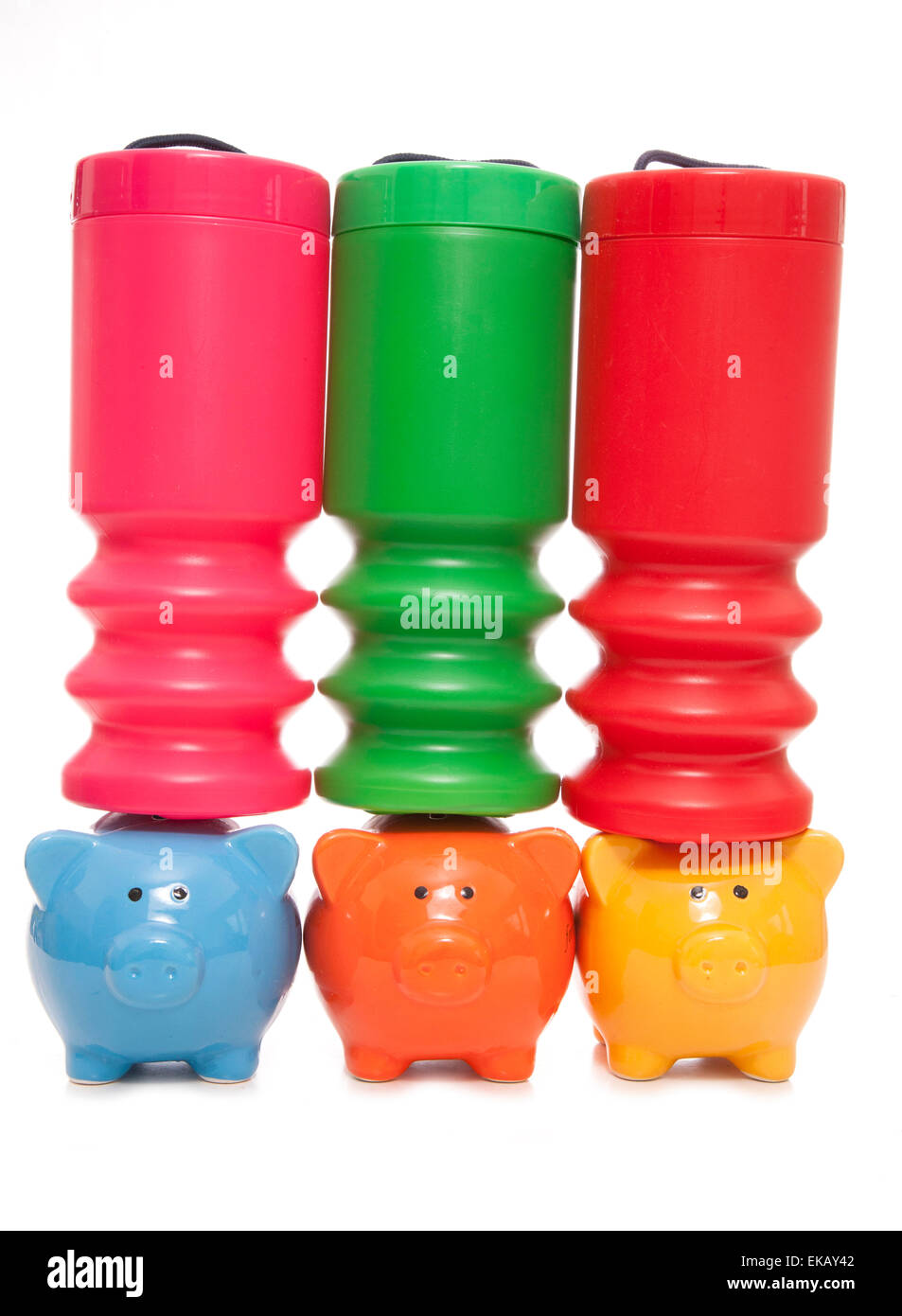 Nächstenliebe Sparschweine Ausschnitt verleihen Stockfoto