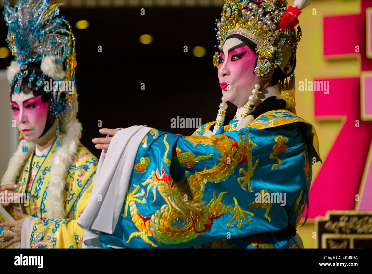 Chinesische Oper Darsteller, Hong Kong Stockfoto