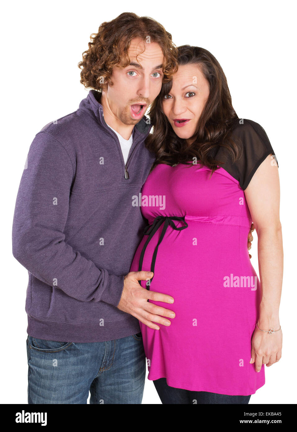 Werdende Eltern überrascht Stockfoto