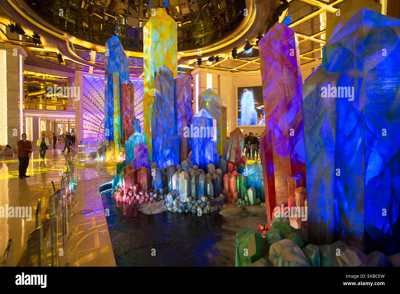 Crystal Lobby im Galaxy Hotel, Taipa, Macao, China, Asien Stockfoto