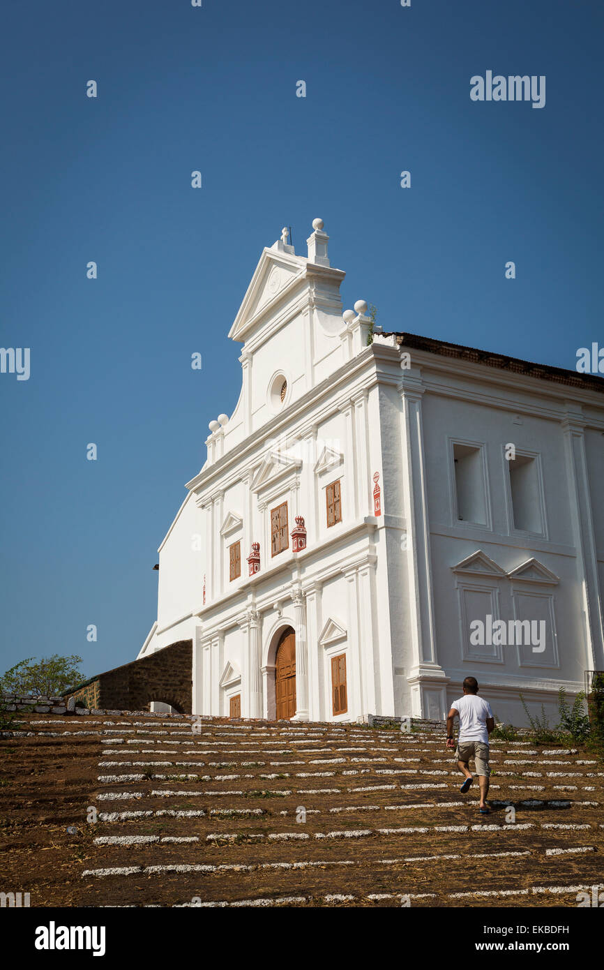 Capello Monte (Mount Mary Kirche), Old Goa, UNESCO-Weltkulturerbe, Goa, Indien, Asien Stockfoto