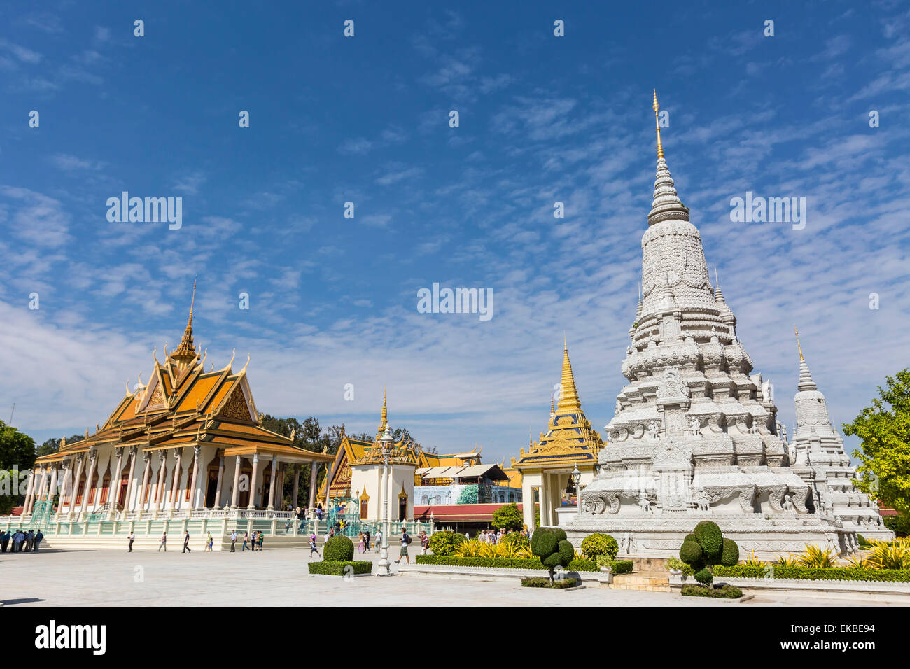Die Silberpagode (Wat Preah Keo) in der Hauptstadt Phnom Penh, Kambodscha, Indochina, Südostasien, Asien Stockfoto