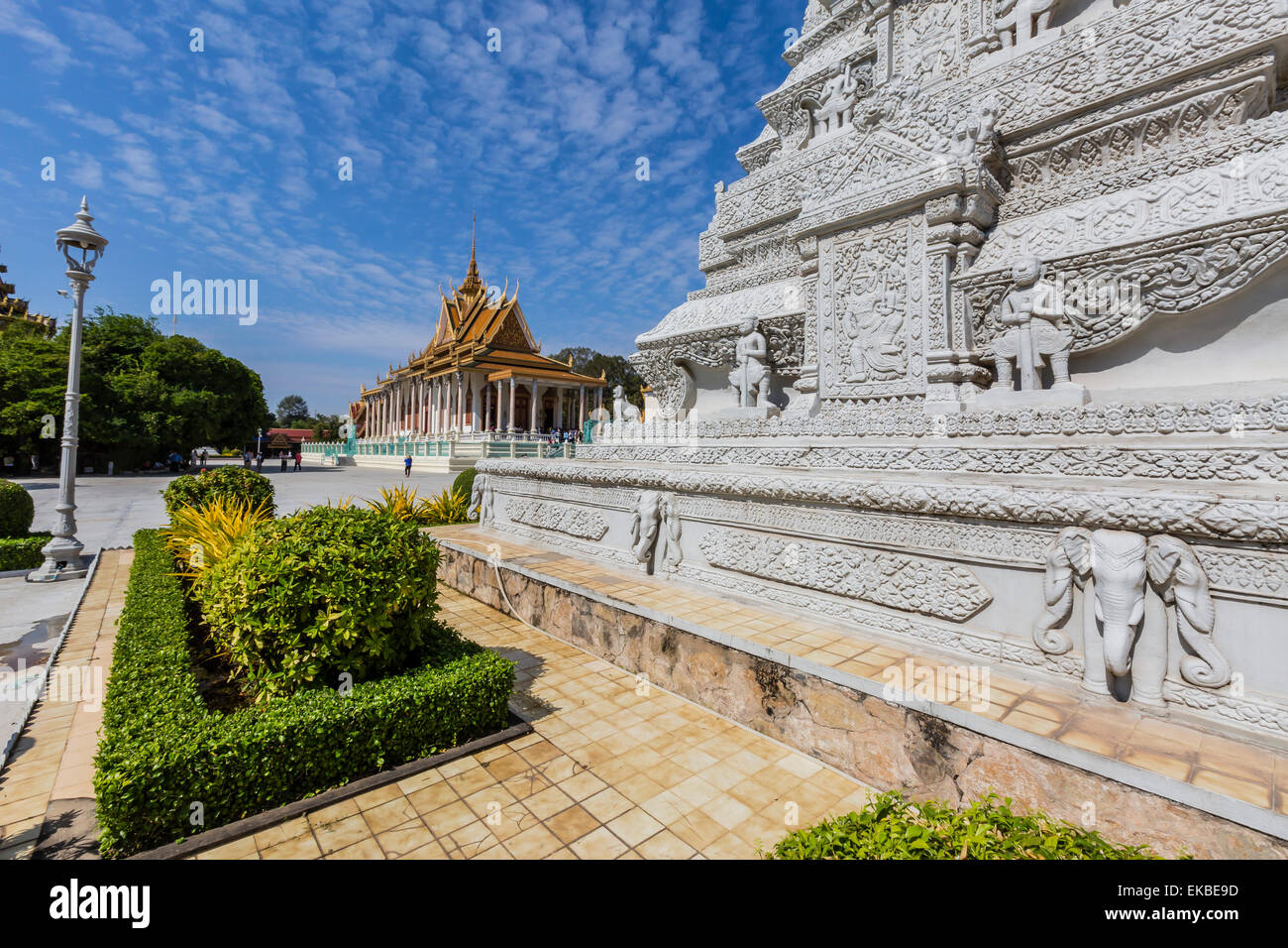 Stupa im königlichen Palast in der Hauptstadt Phnom Penh, Kambodscha, Indochina, Südostasien, Asien Stockfoto