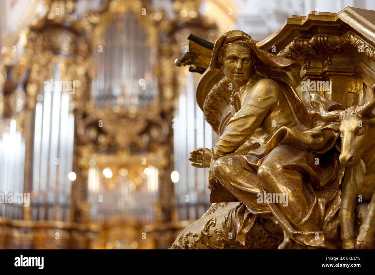 Interior Details der Kathedrale von St. Stephan in Passau, Bayern, Deutschland, Europa Stockfoto