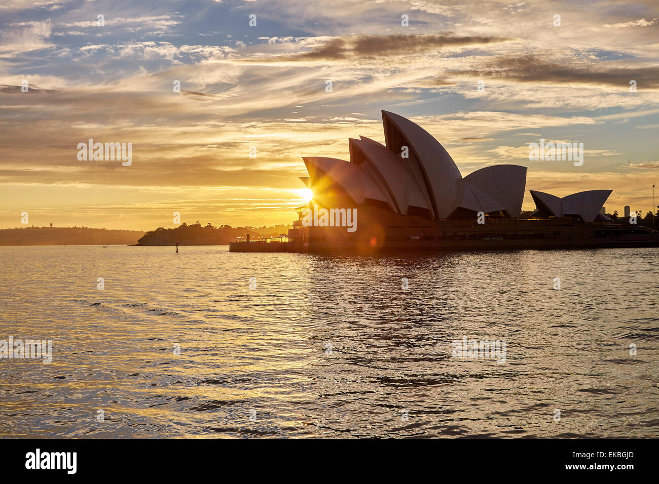 Sydney Opera House, UNESCO World Heritage Site, bei Sonnenaufgang, Sydney, New South Wales, Australien, Pazifik Stockfoto