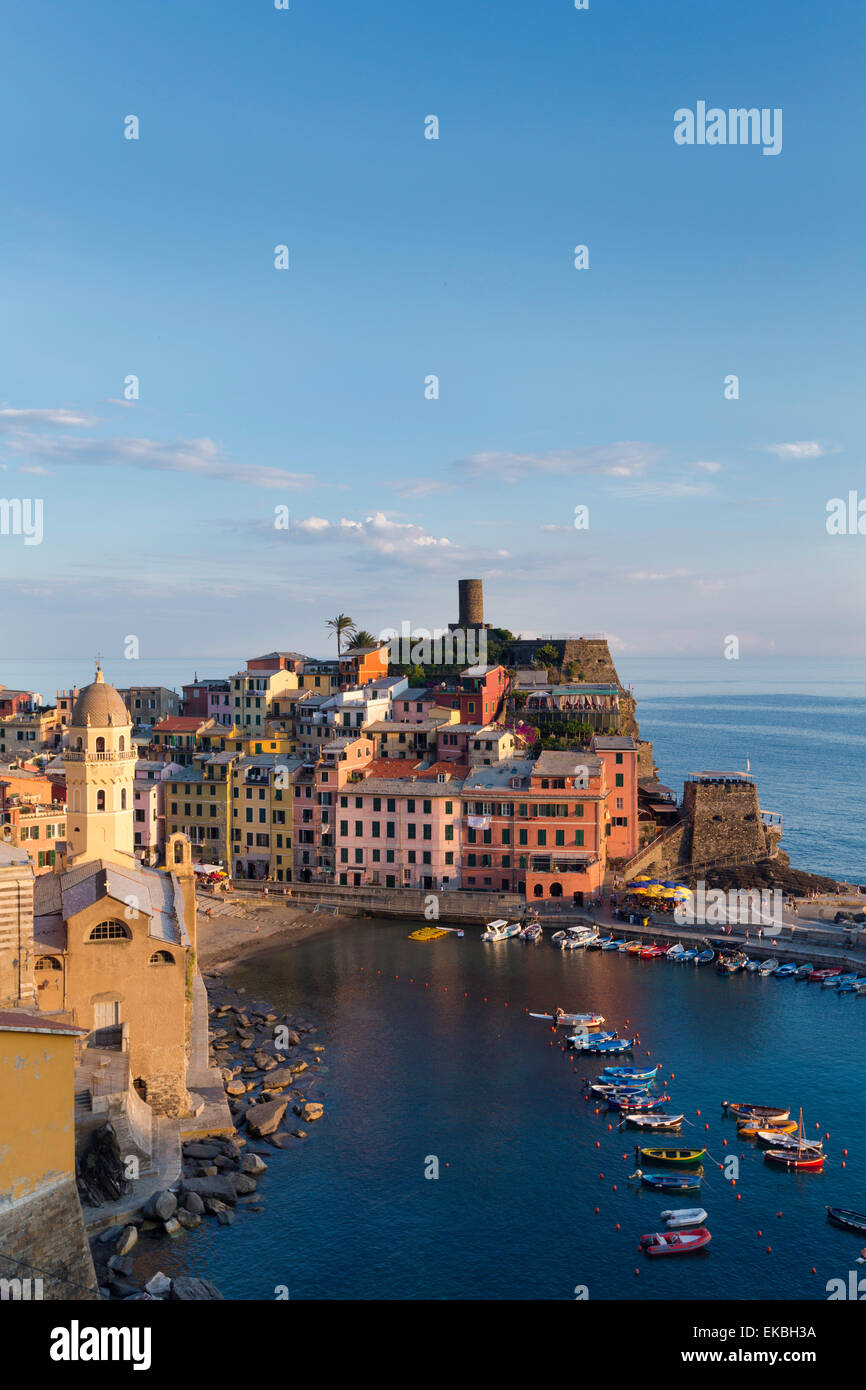 Vernazza, Cinqueterre, UNESCO World Heritage Site, Ligurien, Italien, Europa Stockfoto