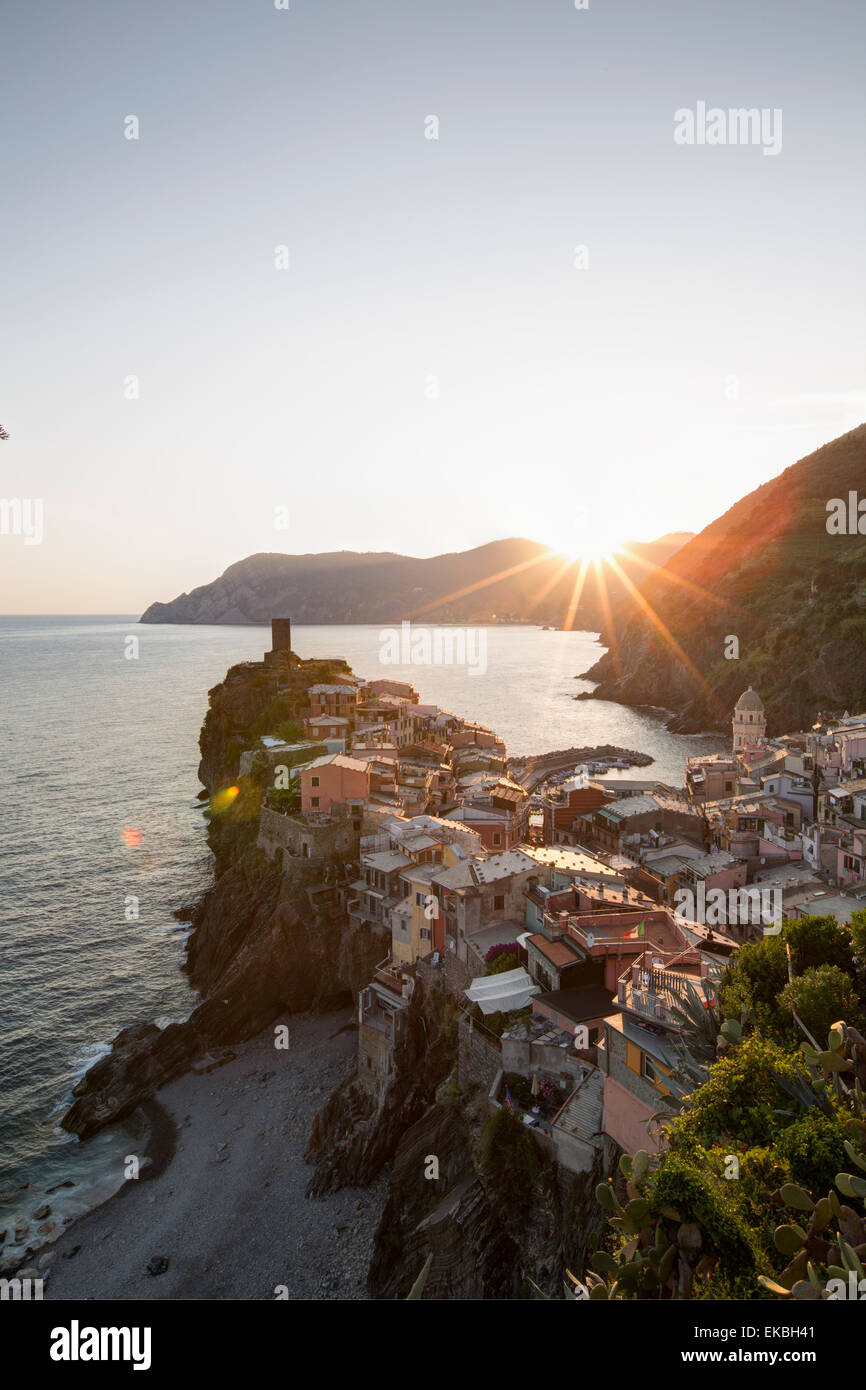 Vernazza, Cinqueterre, UNESCO World Heritage Site, Ligurien, Italien, Europa Stockfoto