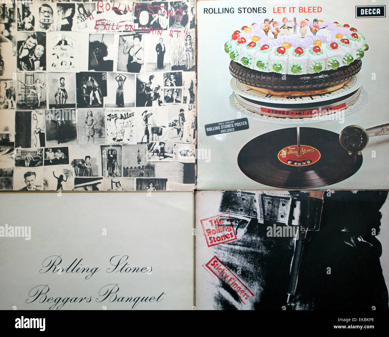 Klassische Rolling-Stones-LPs, London Stockfoto