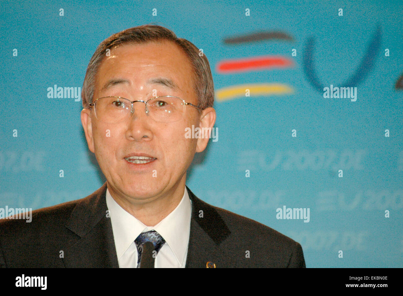 21. Februar 2007 - BERLIN: Ban Ki-Moon - Treffen des Generalsekretärs der Vereinten Nationen mit der deutsche Außenminister in den ausländischen Mi Stockfoto