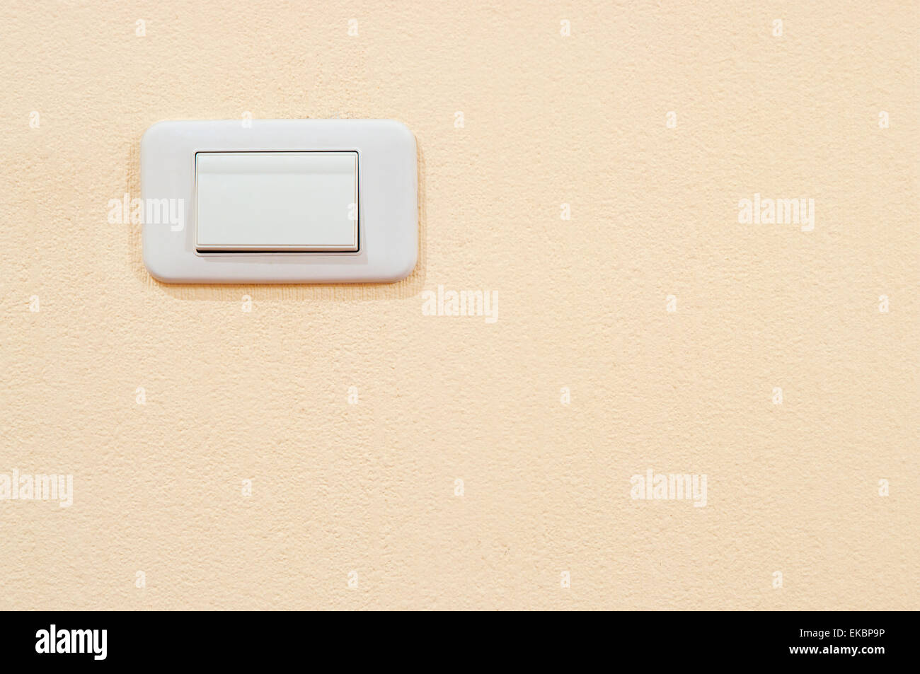 elektrische Schalter an der Wand Stockfoto