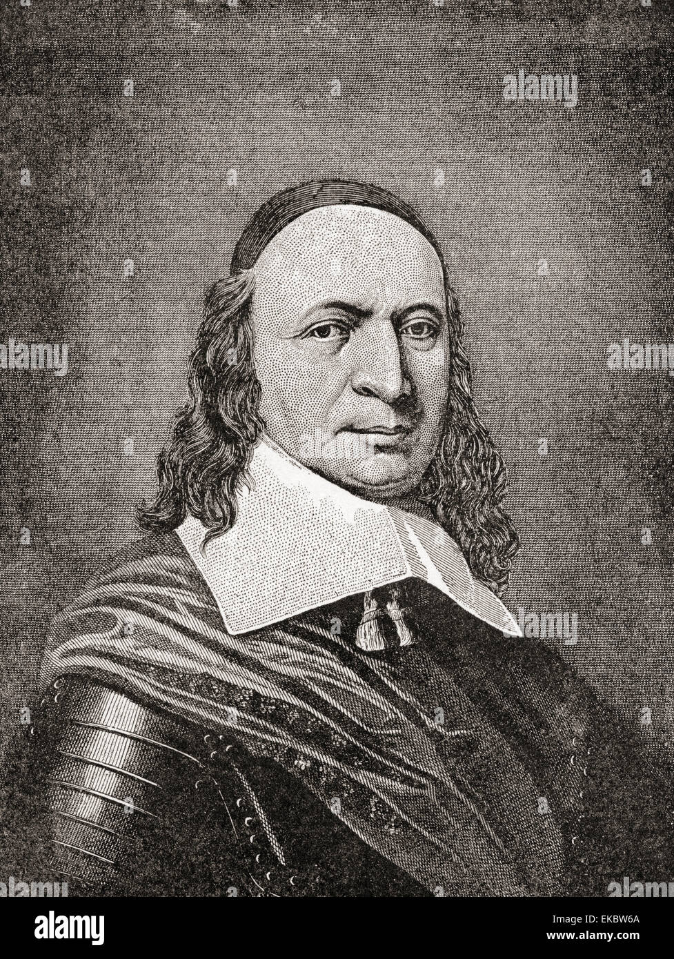Peter Stuyvesant, c. 1612 – 1672, auch bekannt als Petrus.  Letzte niederländische Generaldirektor der Kolonie Nieuw Nederland von 1647 bis es im Jahre 1664, vorläufig an die Engländer abgetreten wurde nach dem war es umbenannt in New York. Stockfoto