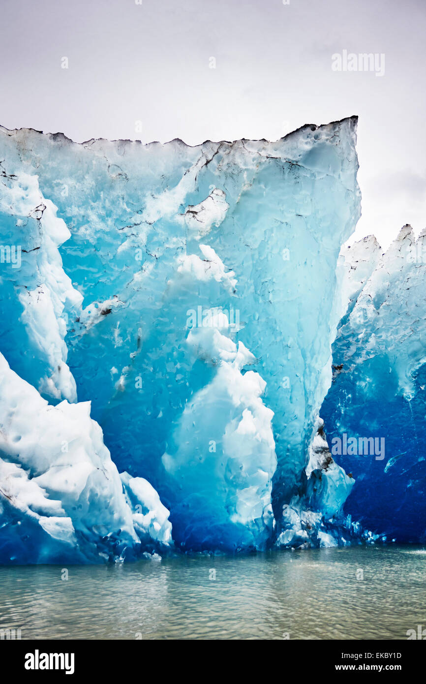 Vereisten Felsen von Mendenhall-Gletscher, Juneau, Alaska, USA Stockfoto