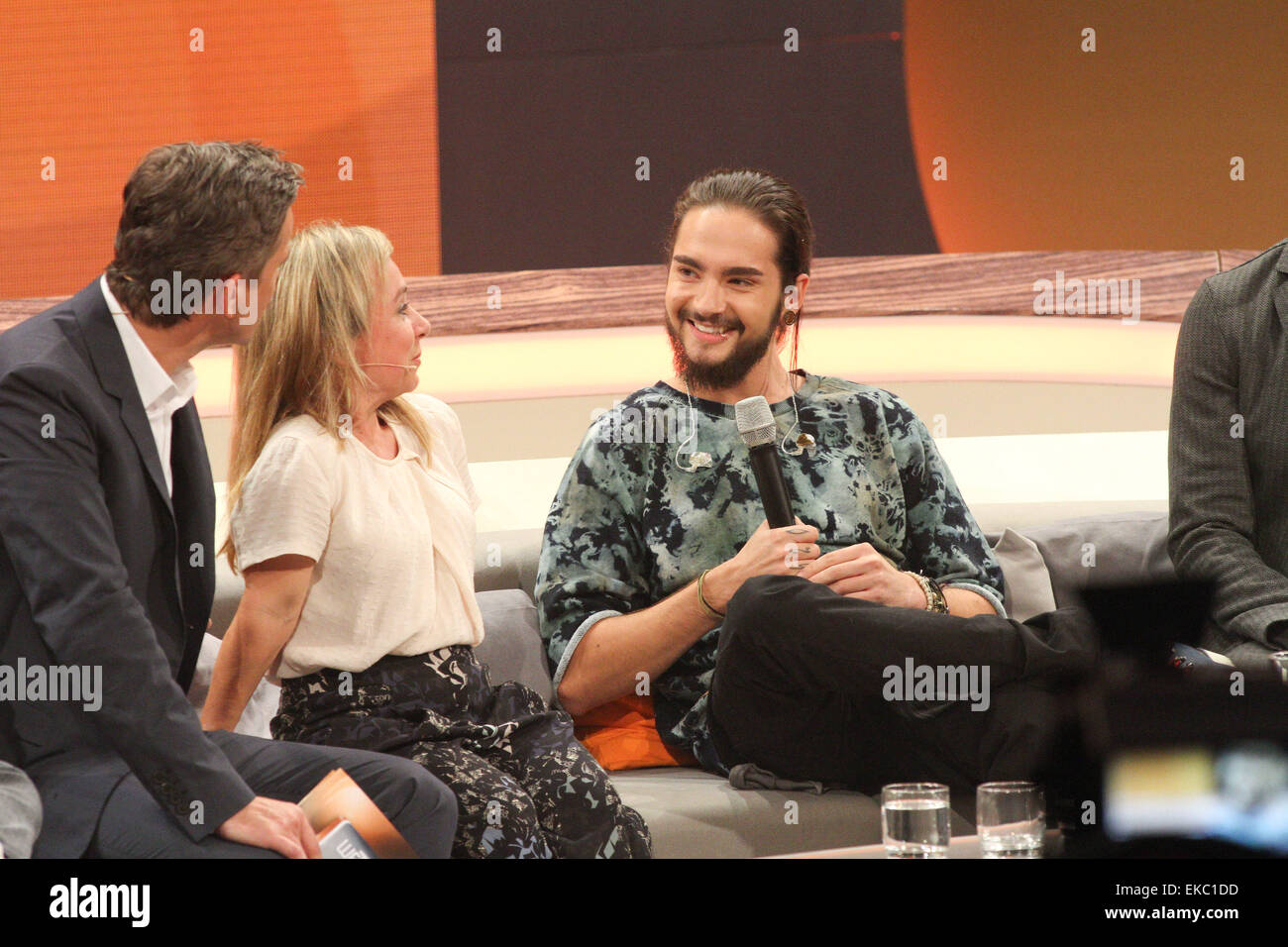 Deutschen ZDF-TV-show "Wetten, dass...." Messehalle 1 auf der Messe Erfurt Featuring: Markus Lanz, Chris Tine Urspruch, Tokio Hotel wo: Erfurt, Deutschland: 5. Oktober 2014 Stockfoto