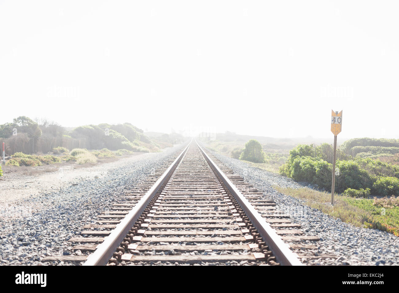 Eisenbahn Schienen, Ventura, Kalifornien, USA Stockfoto