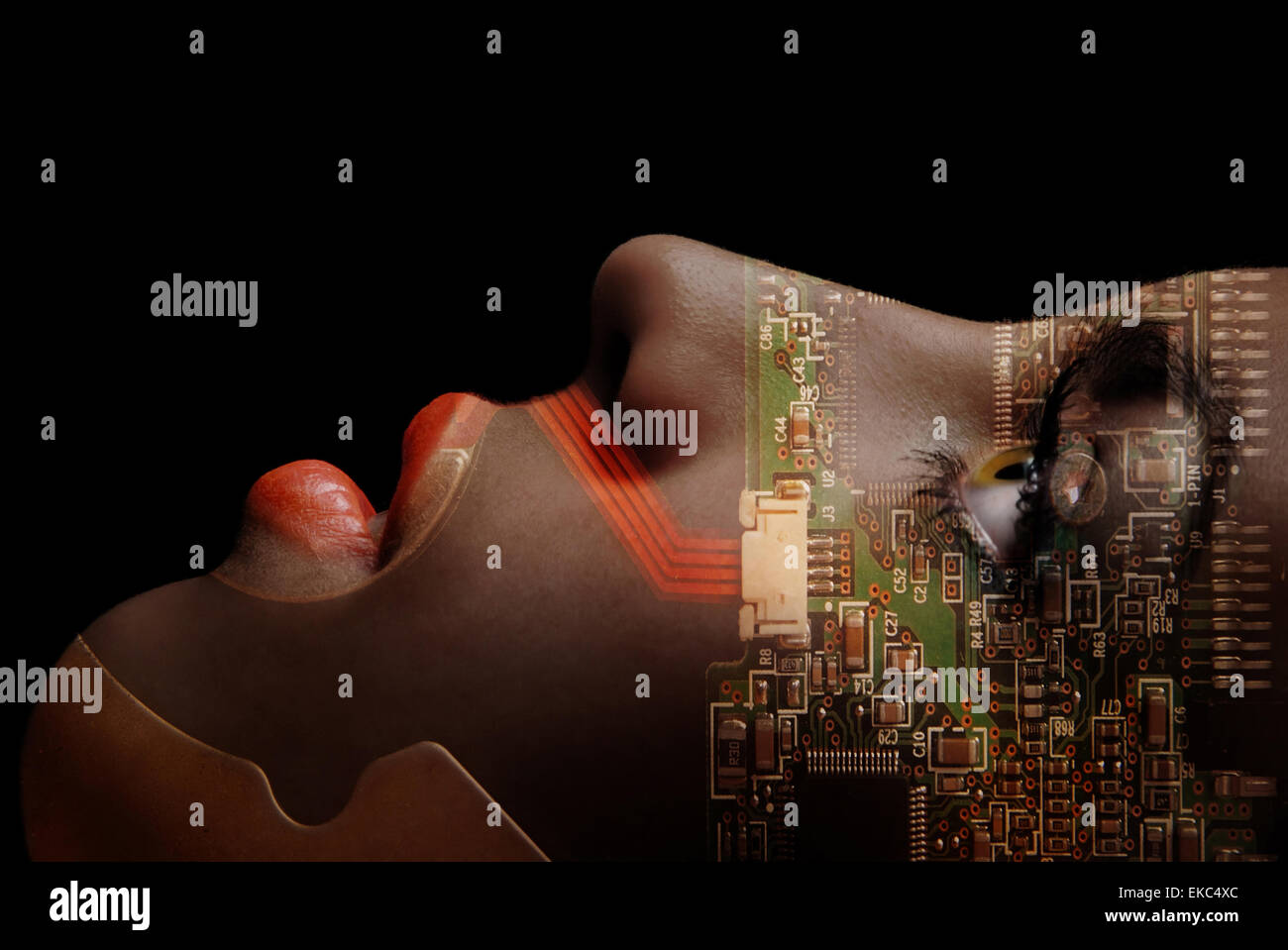 Leblos oder lebendig Stockfoto